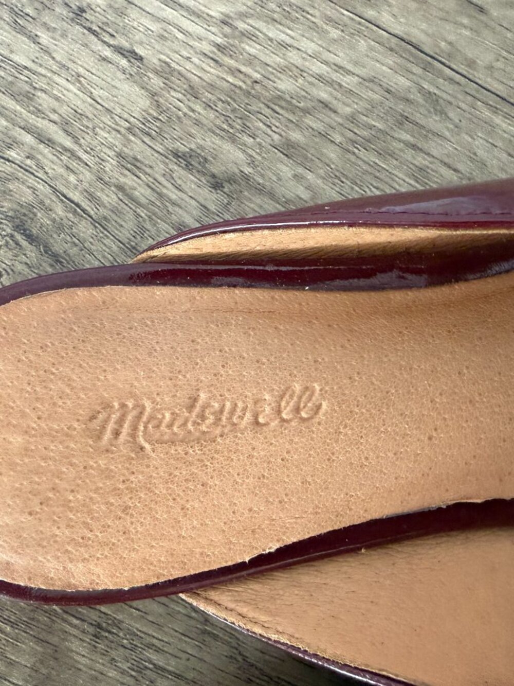 Madewell The Greta Ballet Flat Mule (Deep Merlot, Size 8) - Picture 3 of 3